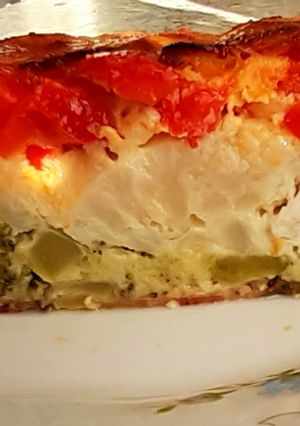 Zöldséges csirkemellalagút recept fotója