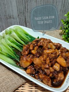 Foto resep Pokcoy Siram Ayam Kecap Inggris