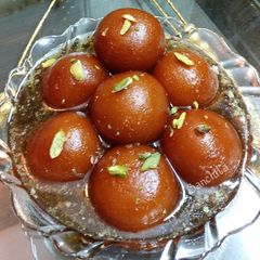 A picture of Dry Fruit Stuffed Gulab Jamun.