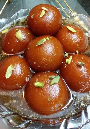 A picture of Dry Fruit Stuffed Gulab Jamun.