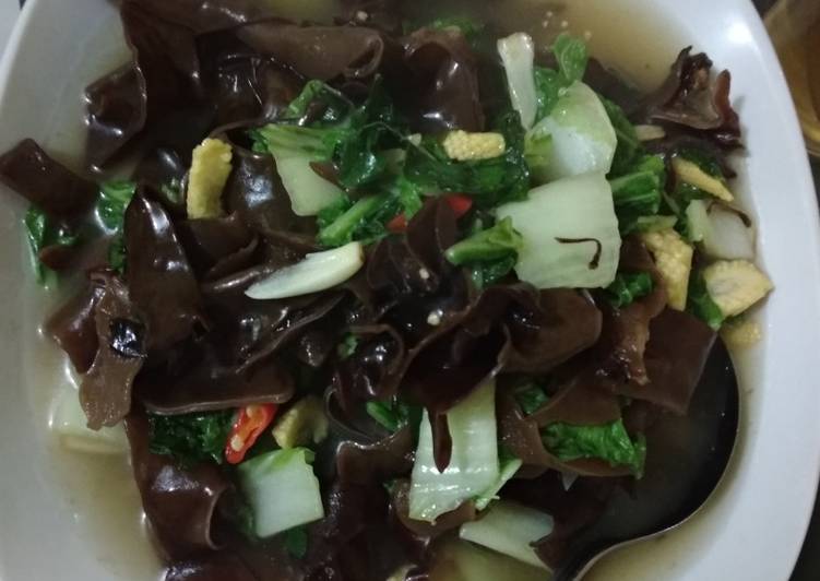 Resep Capcay jamur kuping Lezat