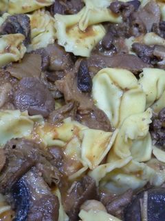 Una foto de Ravioli con setas