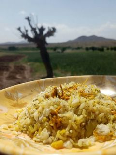 عکسی از دستور باقالی پلو با مرغ