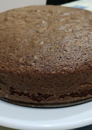 Una foto de Bizcochuelo de chocolate sin lácteos. Apto aplv