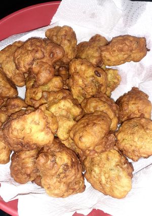 Una foto de Buñuelos de lechuga y puerro