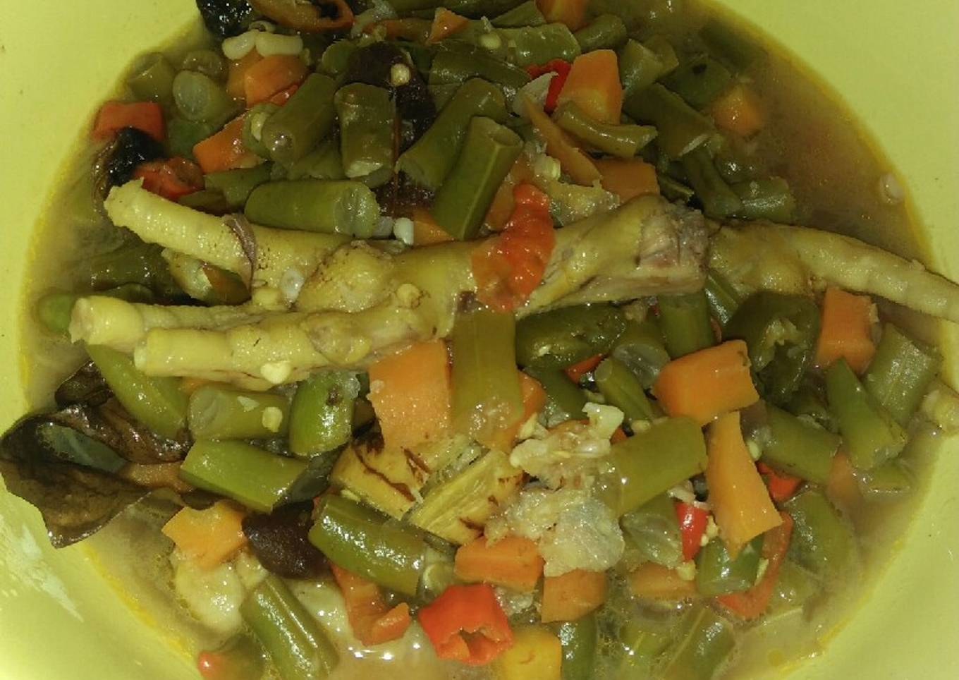Sayur asem asem buncis ceker
