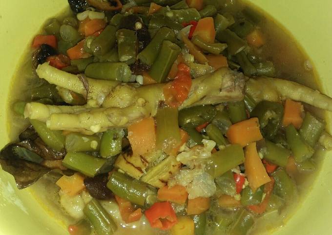 Sayur asem asem buncis ceker