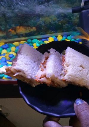 A picture of Rassian finger sandwich.