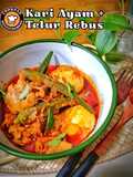 Kari Ayam Bersama Telur Rebus Dan Bendi