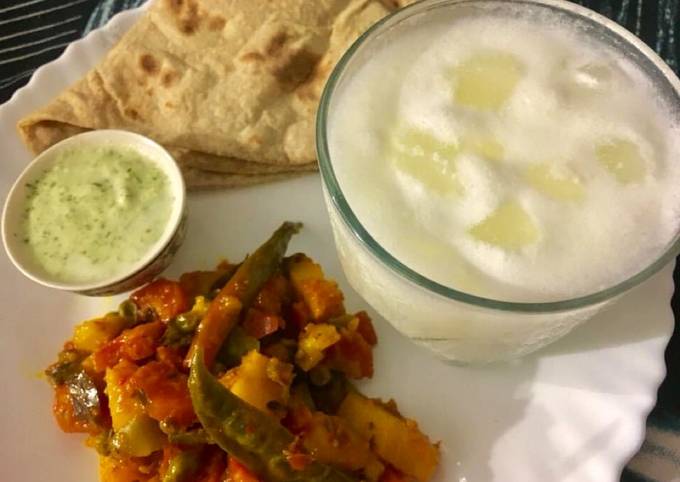 Simple Way to Make Eric Ripert Three colour Mix vegetables Aloo gajar matar