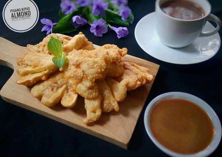 Resep Terbaru Pisang Kipas Almond Saus Karamel Ala Rumahan