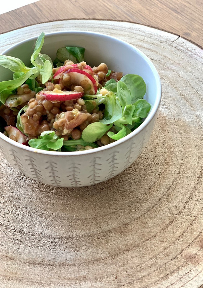 Una foto de Ensalada fresca de lentejas