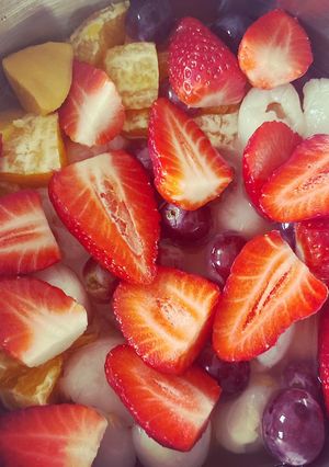 Une photo de Une salade de fruits