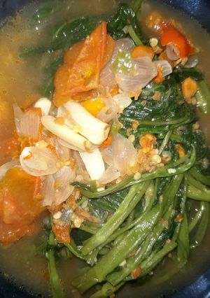 Foto resep Tumis kangkung sambal kacang