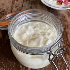 A picture of Mum's homemade yoghurt.