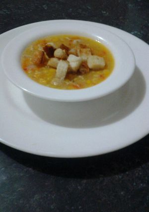 A picture of Chicken and Corn Soup.