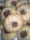 Raspberry Thumbprint Cookies With Lemon Icing
