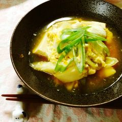 A picture of Quick Easy Simmered Egg and Tofu.