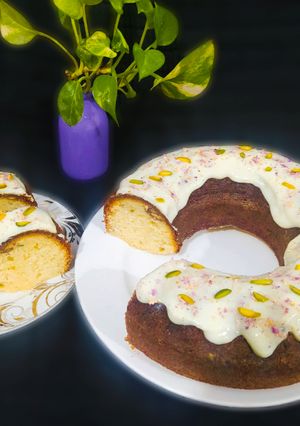 عکسی از دستور کیک 🌸گردو،پسته،بادام🌸باسس شیری بدون فر