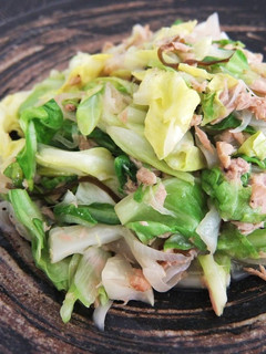 A picture of Time-Saving Spring Cabbage & Tuna Shio-Kombu Stir-Fry.