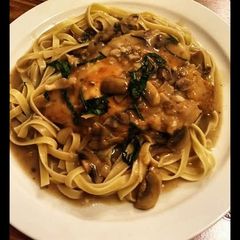 A picture of Chicken Marsala.