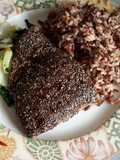 Chia-crusted salmon with Asian greens (copied from online)