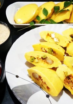 A picture of Stuff Khandvi Idli.