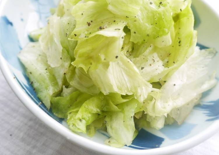Simple Way to Make Ultimate 3 Minute Cooking: Seasoned Blanched Lettuce
