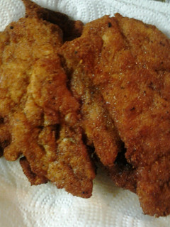 A picture of Chicken hammered thinly.