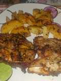 Churrasco de ternera al horno con patatas gajo