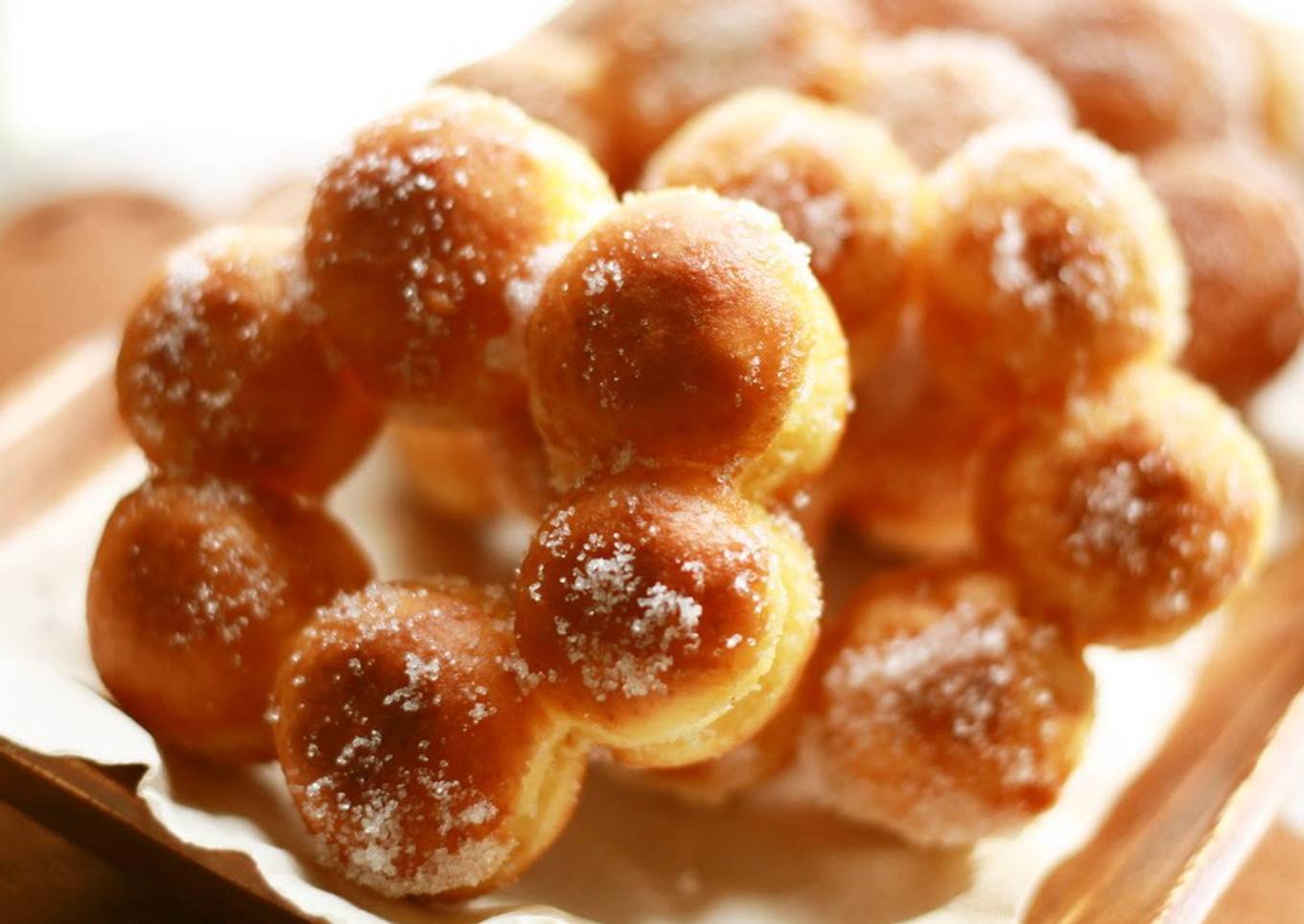 Chewy and Moist "Pon-de-Ring" Doughnuts