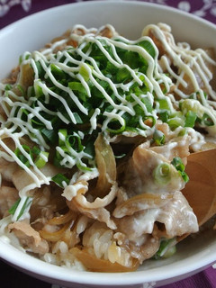 A picture of Scallion-Mayonnaise with Pork Rice Bowl.