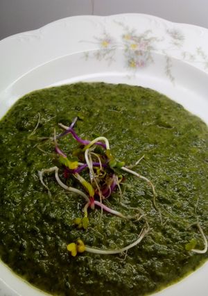 A picture of Creamy Spinach cooked in Thermomix.