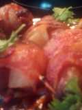 sunshine's.bacon wrapped pineapple and li'l smokies