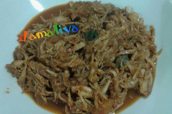 Resep ayam suwir manis pedas Anti Gagal