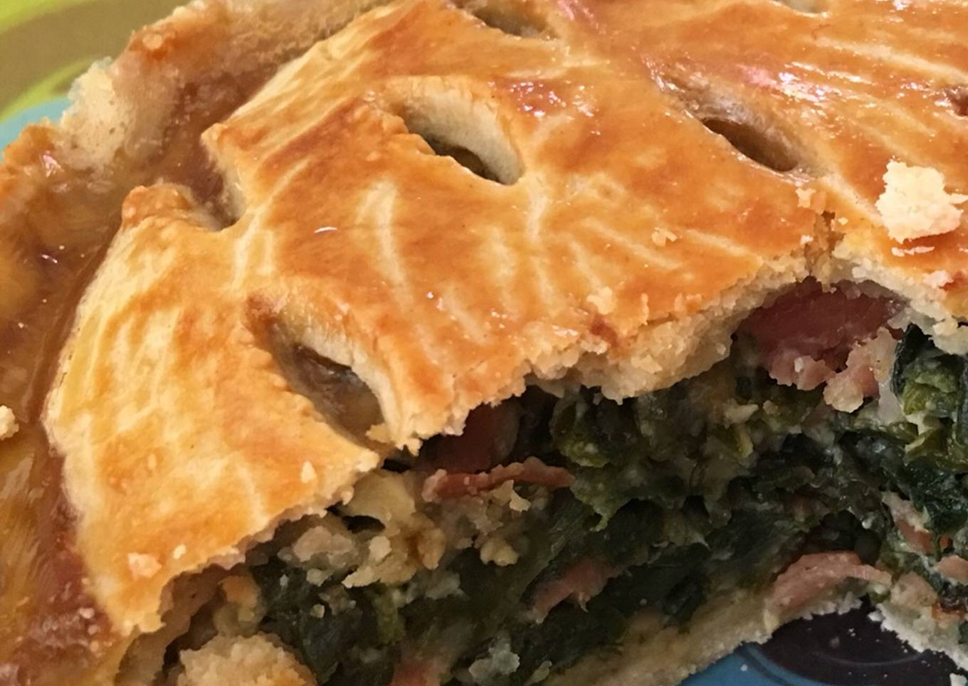 Tarta de acelgas con carne