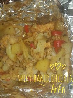 Foto resep Spicy Baked Chicken & Veggie