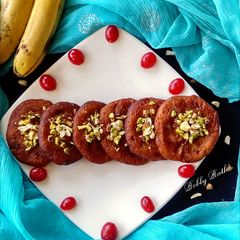 A picture of Banana Jaggery Ghee Malpua.
