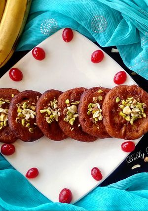 A picture of Banana Jaggery Ghee Malpua.