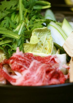 A picture of Sukiyaki with Store-Bought Sauce.