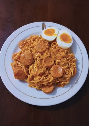 Foto resep Gekikara Hot Carbonara With Kanzler Sausage & Chesse
