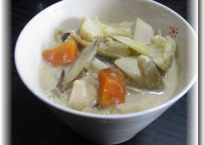 Simple Way to Prepare Super Quick Homemade Macrobiotic White Miso Cauliflower Soup