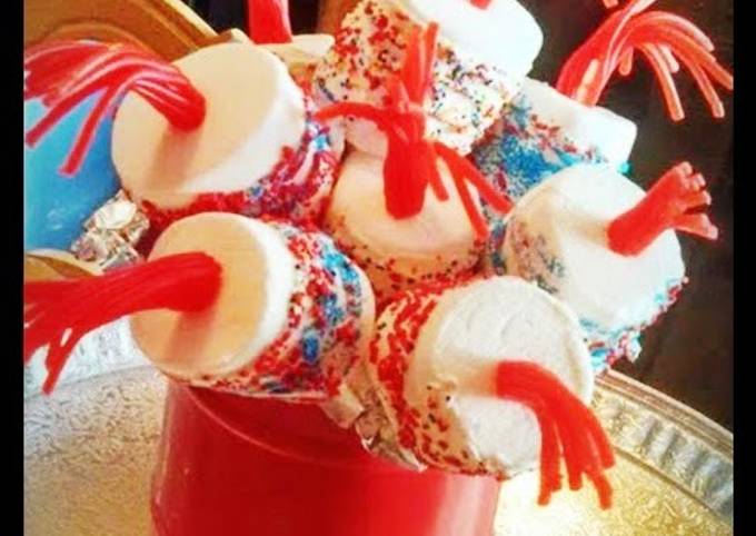 Steps to Make Super Quick Homemade Ray's' 4th of July Marshmallow Poppers