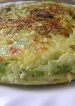 Una foto de Tortilla de zapallitos verdes