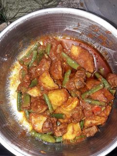 Foto resep Ikan asin sambel kacang panjang dan kentang
