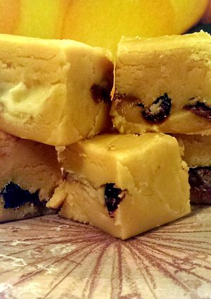 A picture of Sophie's choc chunk vanilla fudge.