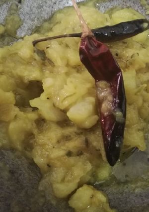 A picture of Aloo ki sabzi for dosa.