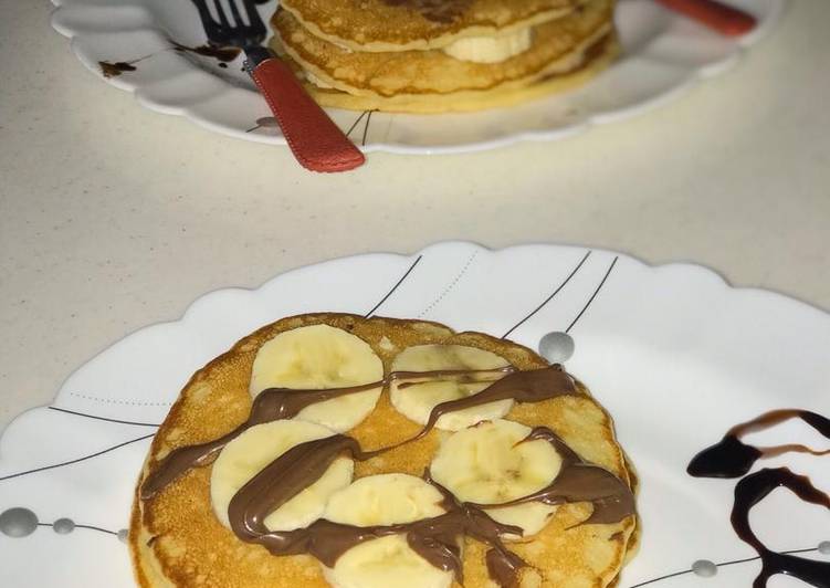 پنکیک موز و نوتلا دستورپخت توسط Alma کوکپد