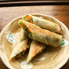 Vegetarian Fried Spring Rolls A picture of Vegetarian Fried Spring Rolls.