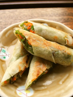 A picture of Vegetarian Fried Spring Rolls.